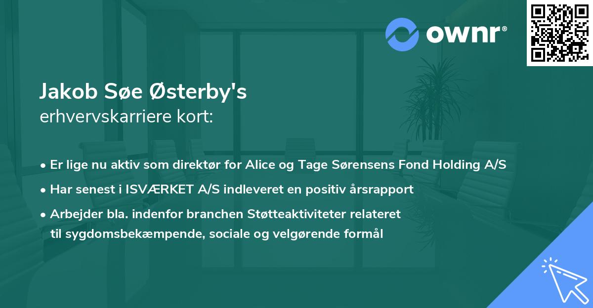 Jakob Søe Østerby's erhvervskarriere kort