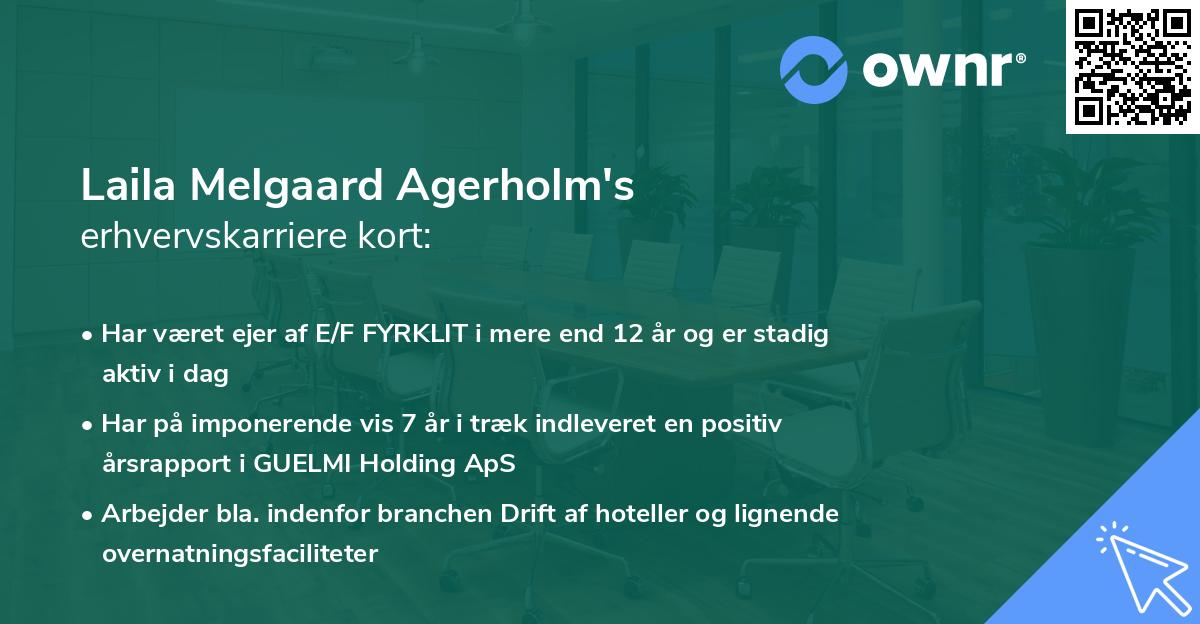 Laila Melgaard Agerholm's erhvervskarriere kort