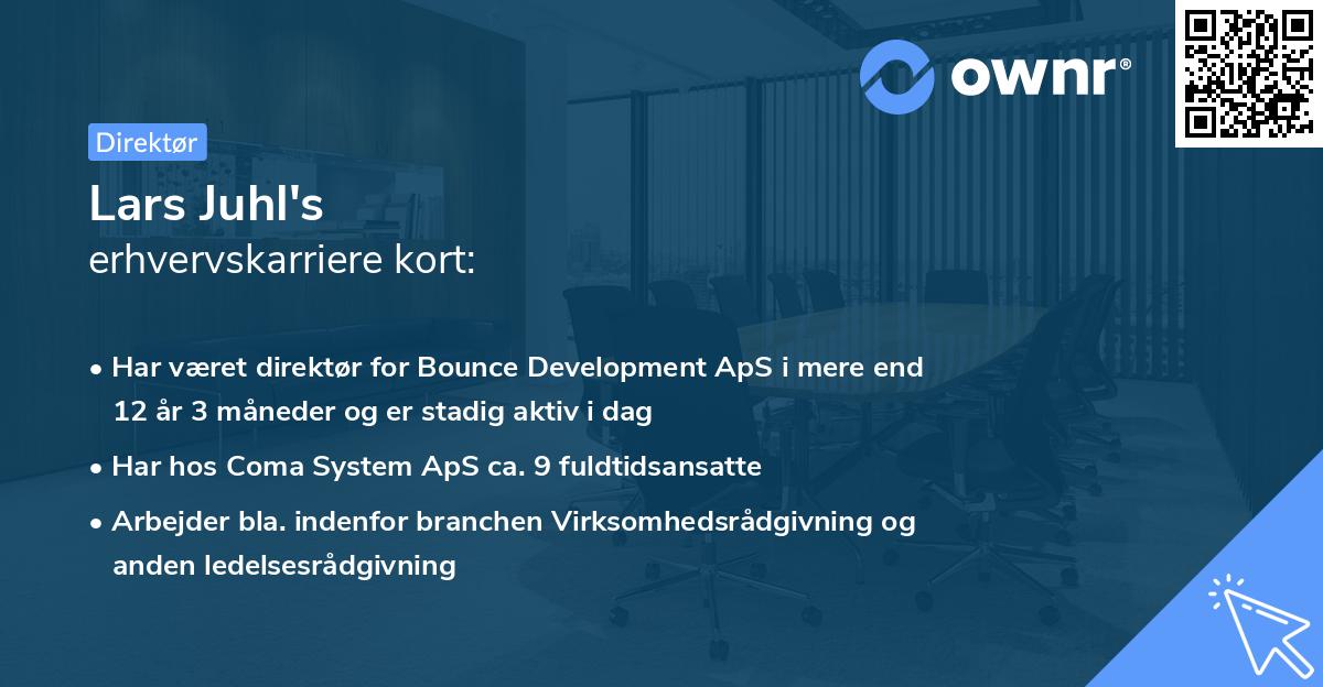 Lars Juhl's erhvervskarriere kort