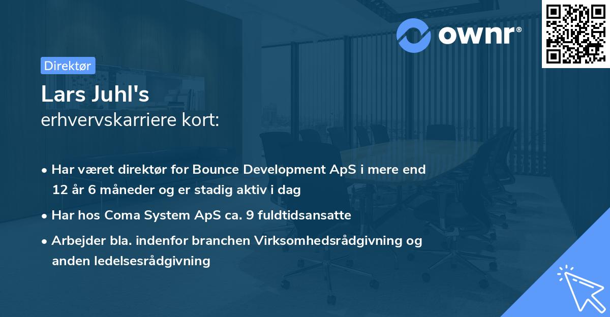Lars Juhl's erhvervskarriere kort