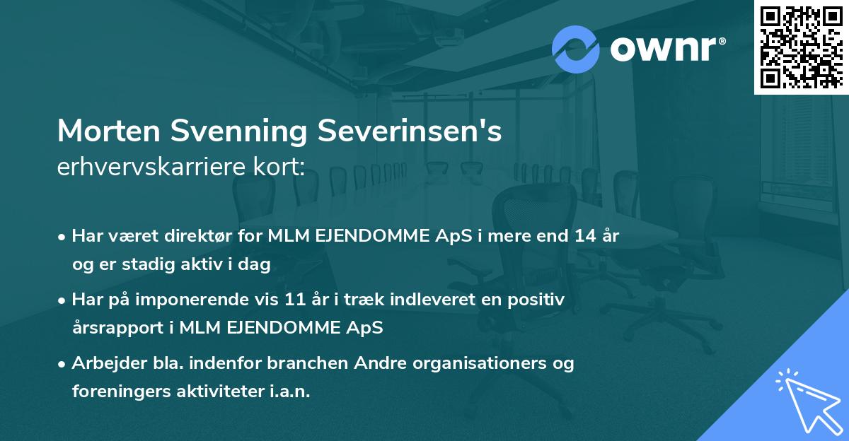 Morten Svenning Severinsen's erhvervskarriere kort