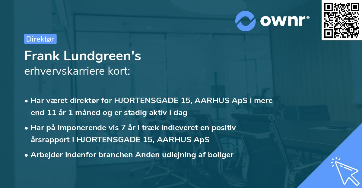 Frank Lundgreen's erhvervskarriere kort