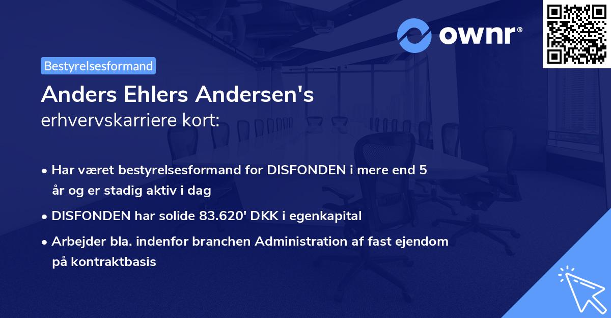 Anders Ehlers Andersen's erhvervskarriere kort