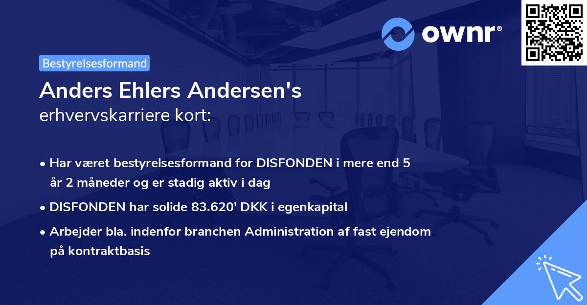 Anders Ehlers Andersen's erhvervskarriere kort