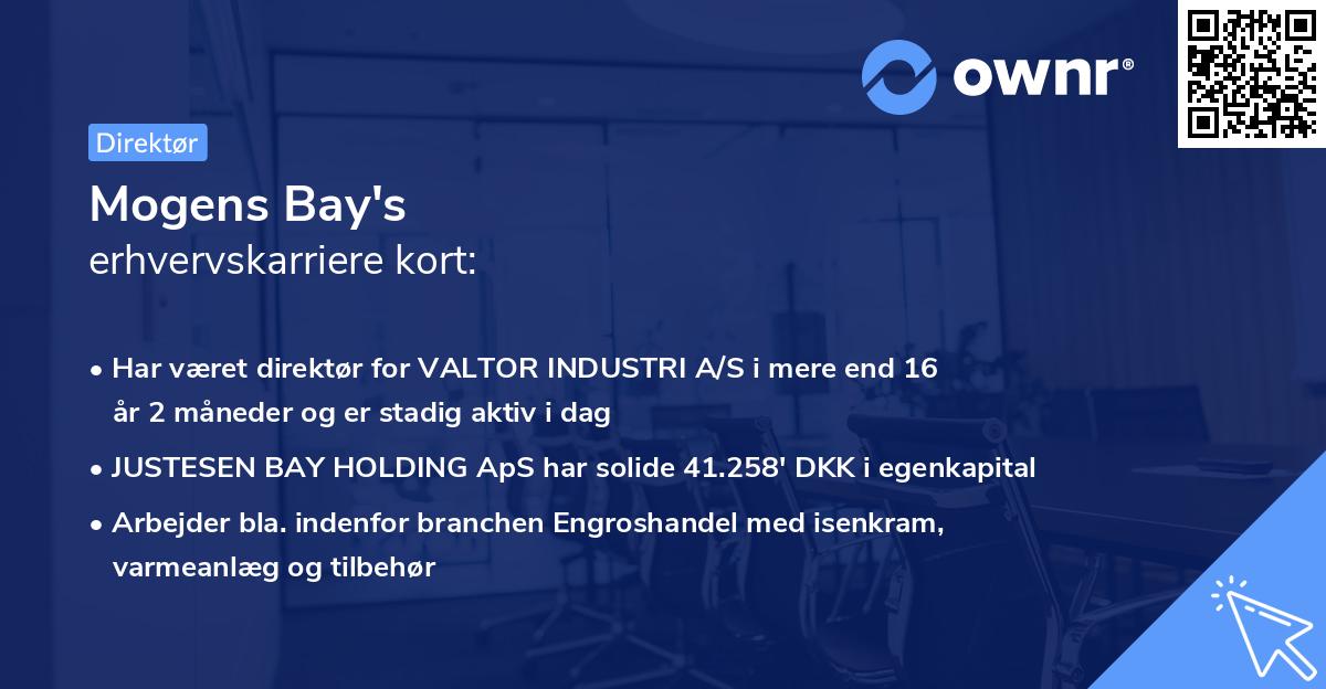 Mogens Bay's erhvervskarriere kort