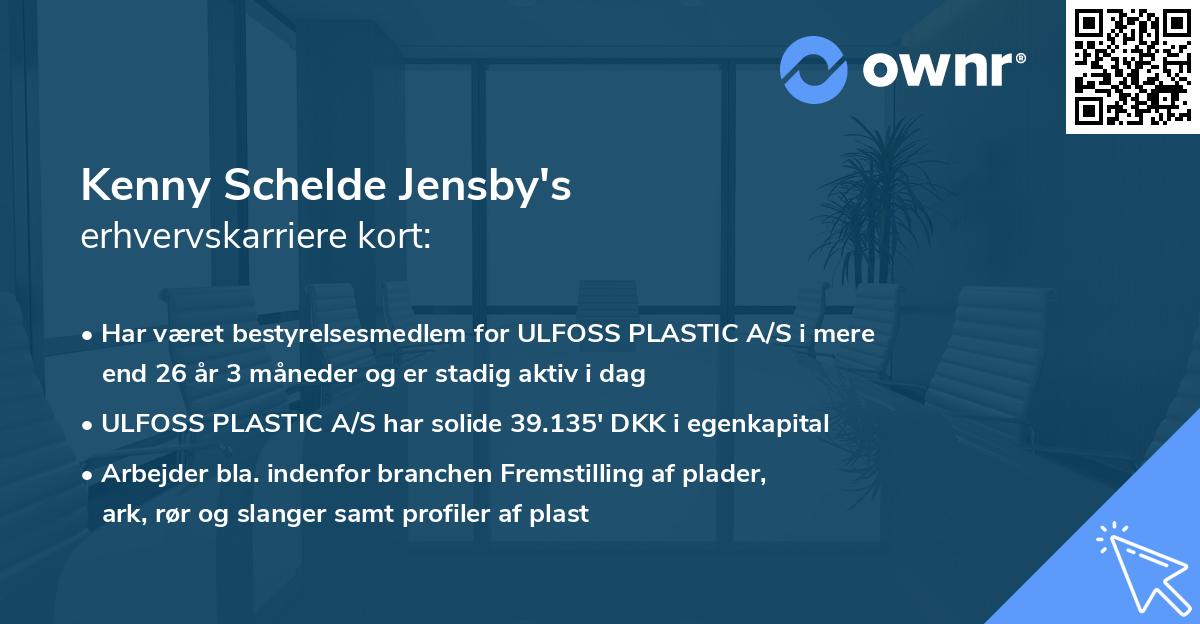 Kenny Schelde Jensby's erhvervskarriere kort