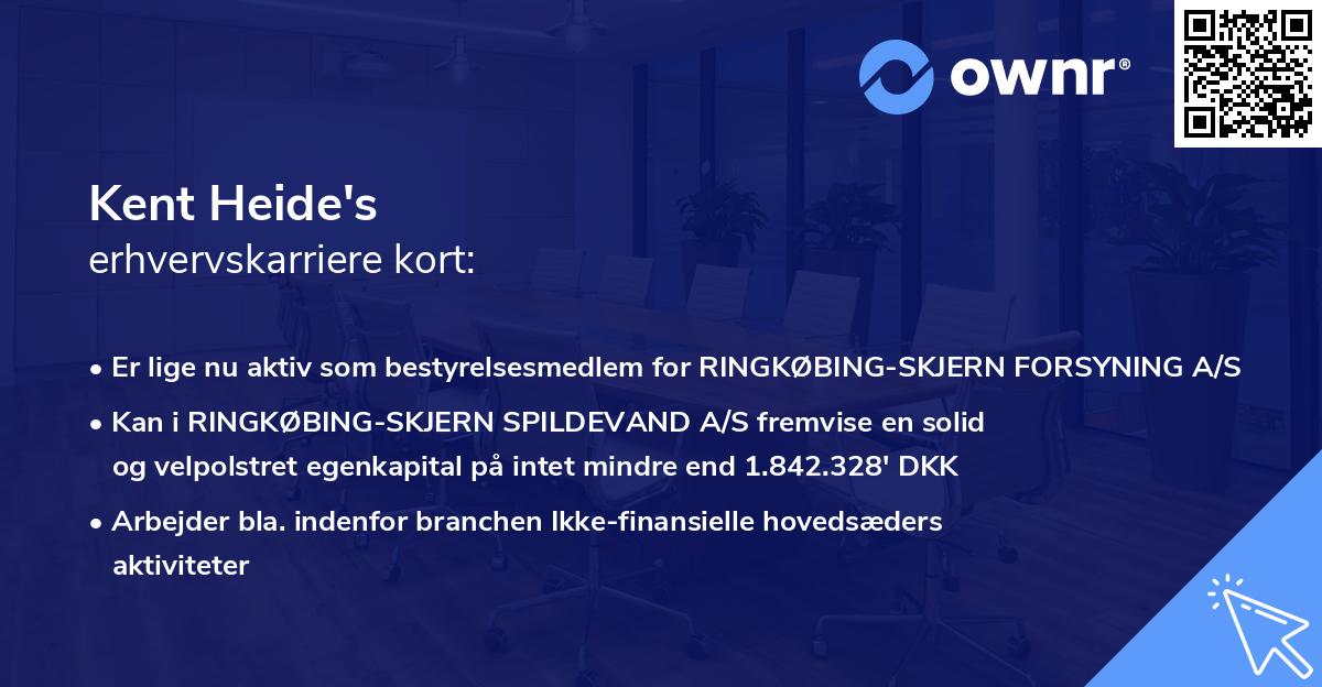 Kent Heide's erhvervskarriere kort