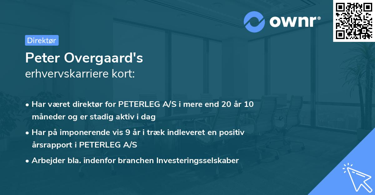 Peter Overgaard's erhvervskarriere kort