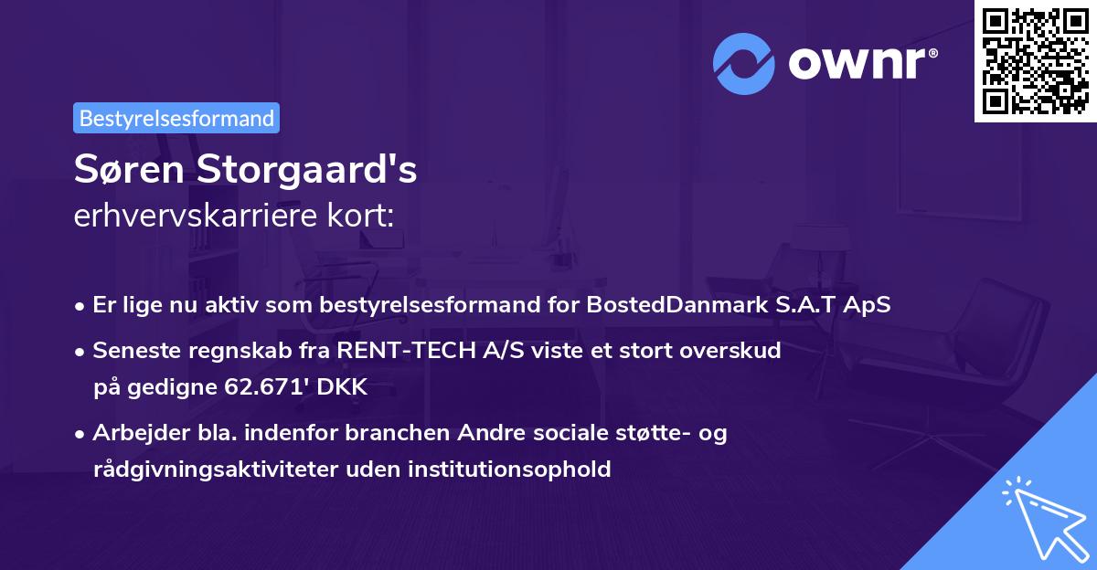 Søren Storgaard's erhvervskarriere kort