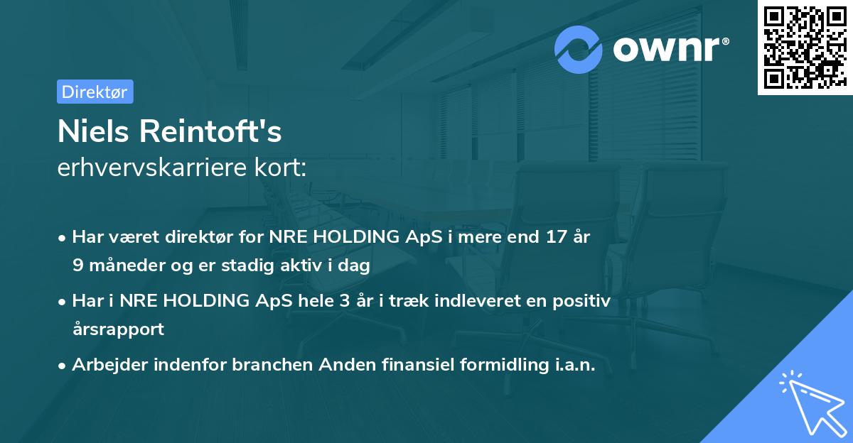 Niels Reintoft's erhvervskarriere kort