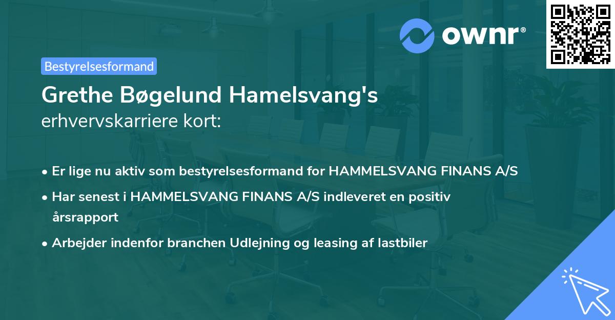 Grethe Bøgelund Hamelsvang's erhvervskarriere kort
