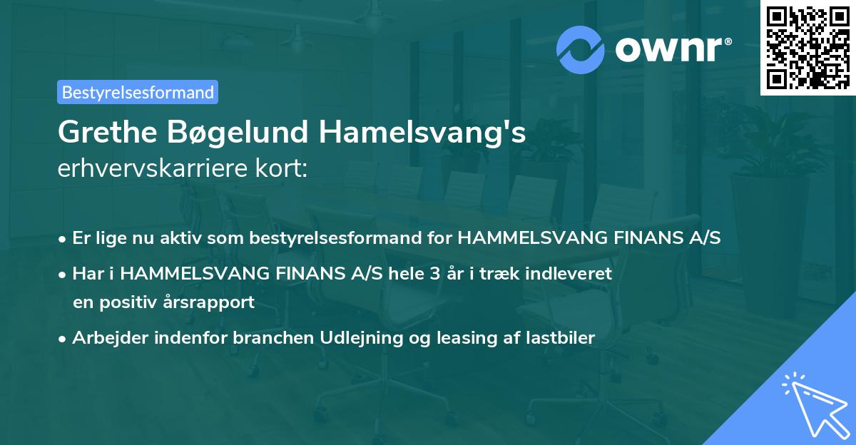 Grethe Bøgelund Hamelsvang's erhvervskarriere kort