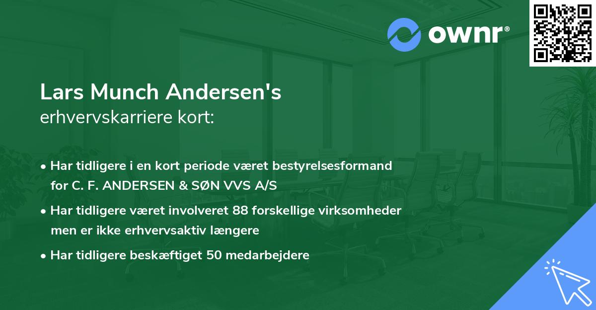 Lars Munch Andersen's erhvervskarriere kort