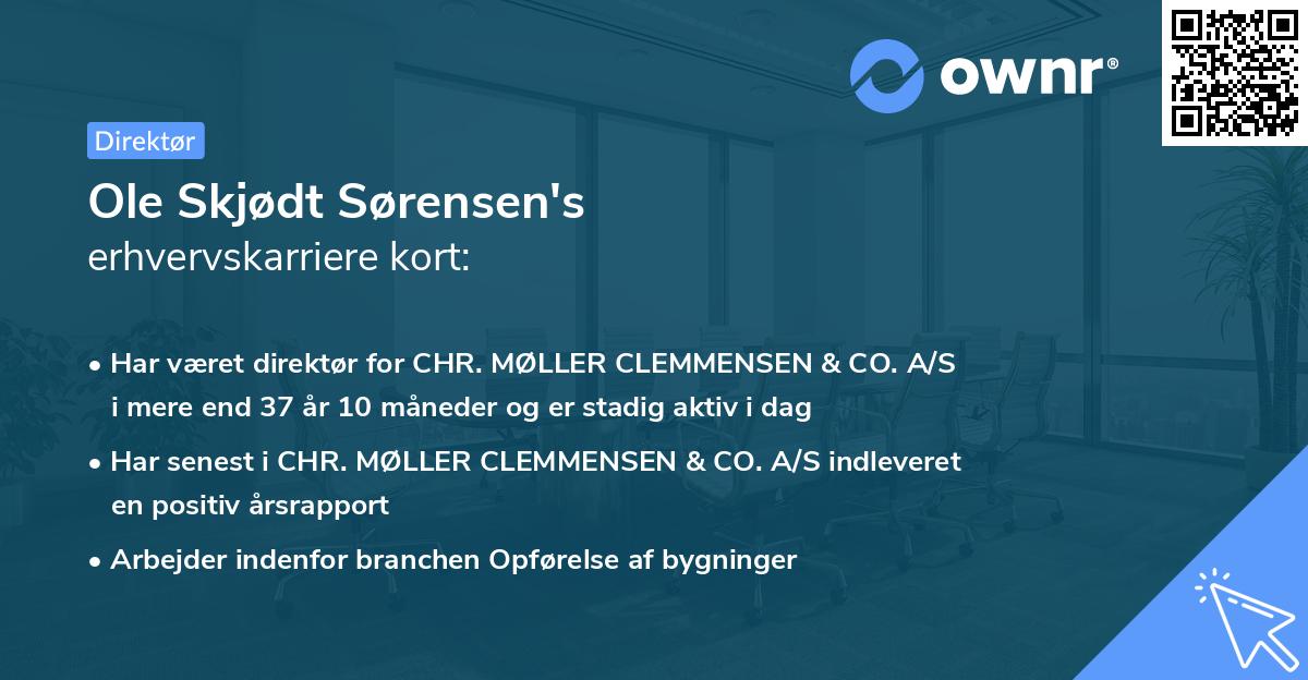 Ole Skjødt Sørensen's erhvervskarriere kort