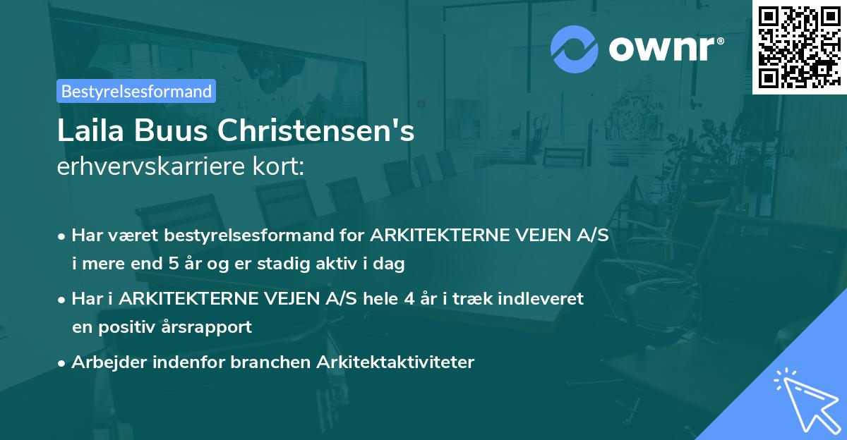 Laila Buus Christensen's erhvervskarriere kort