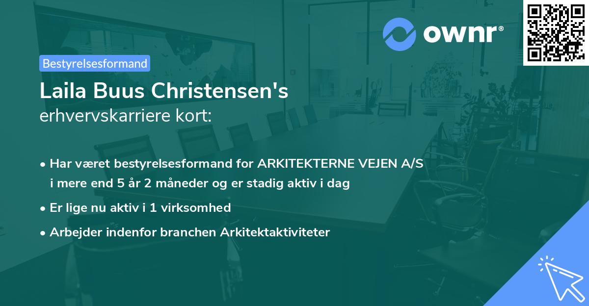 Laila Buus Christensen's erhvervskarriere kort