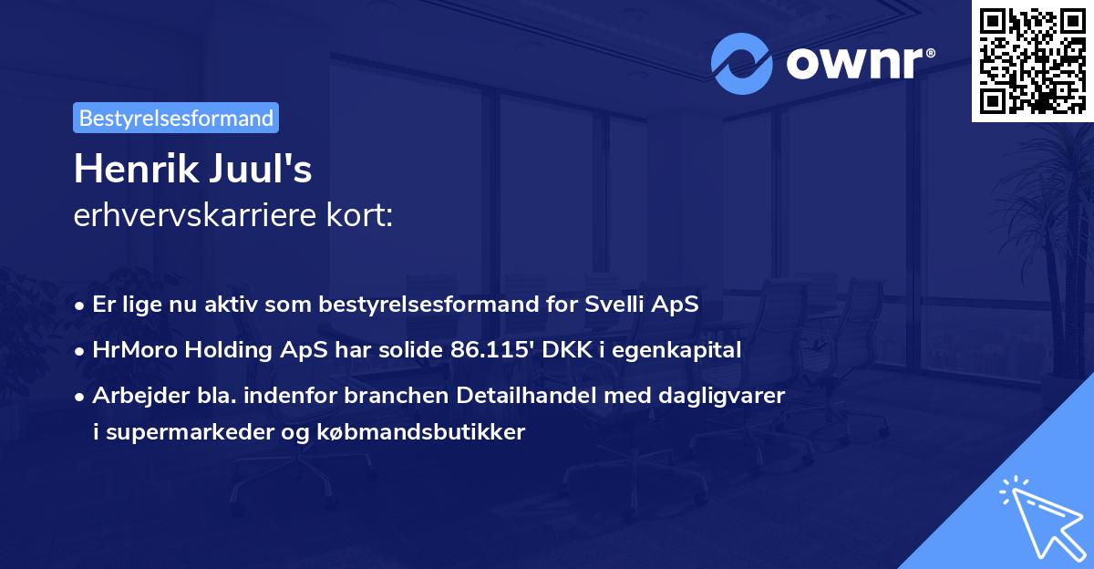Henrik Juul's erhvervskarriere kort