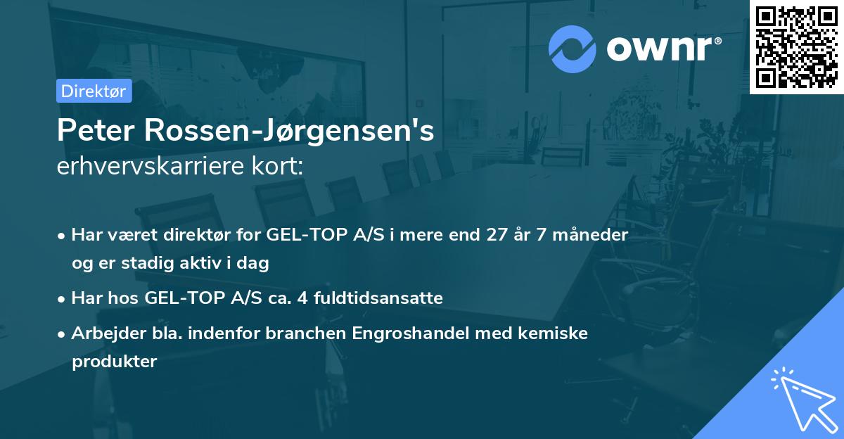 Peter Rossen-Jørgensen's erhvervskarriere kort
