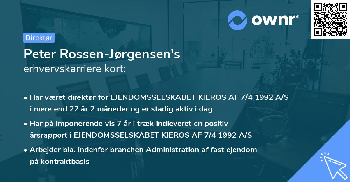 Peter Rossen-Jørgensen's erhvervskarriere kort