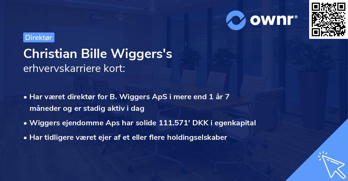 Christian Bille Wiggers's erhvervskarriere kort