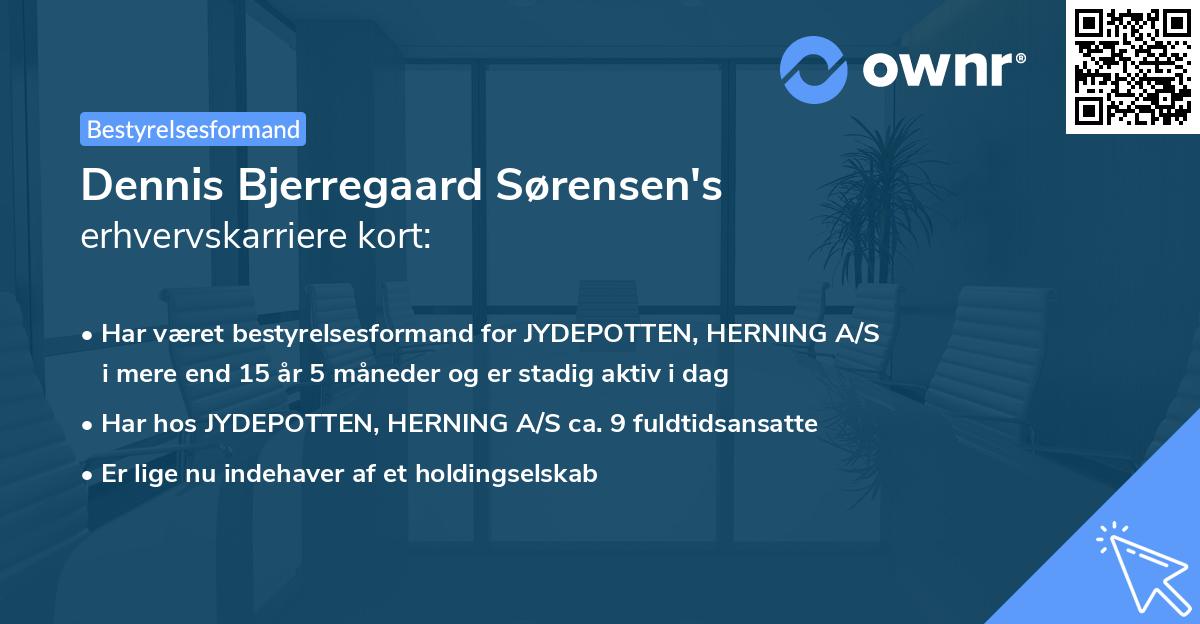 Dennis Bjerregaard Sørensen's erhvervskarriere kort