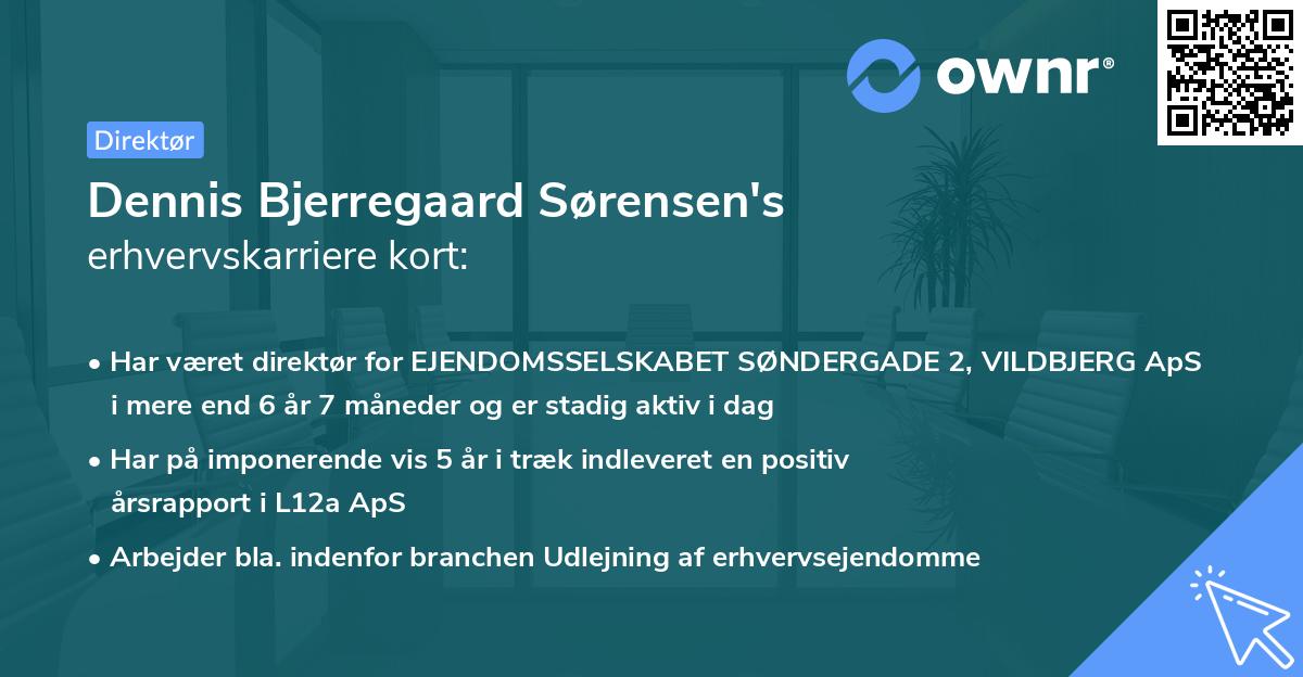 Dennis Bjerregaard Sørensen's erhvervskarriere kort