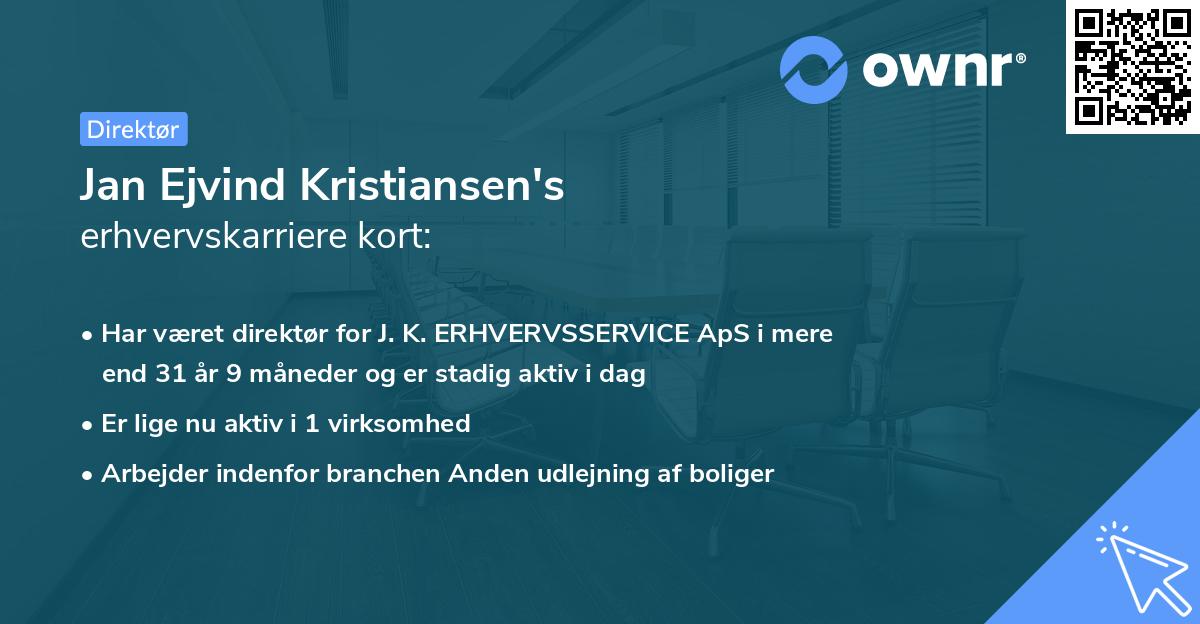 Jan Ejvind Kristiansen's erhvervskarriere kort