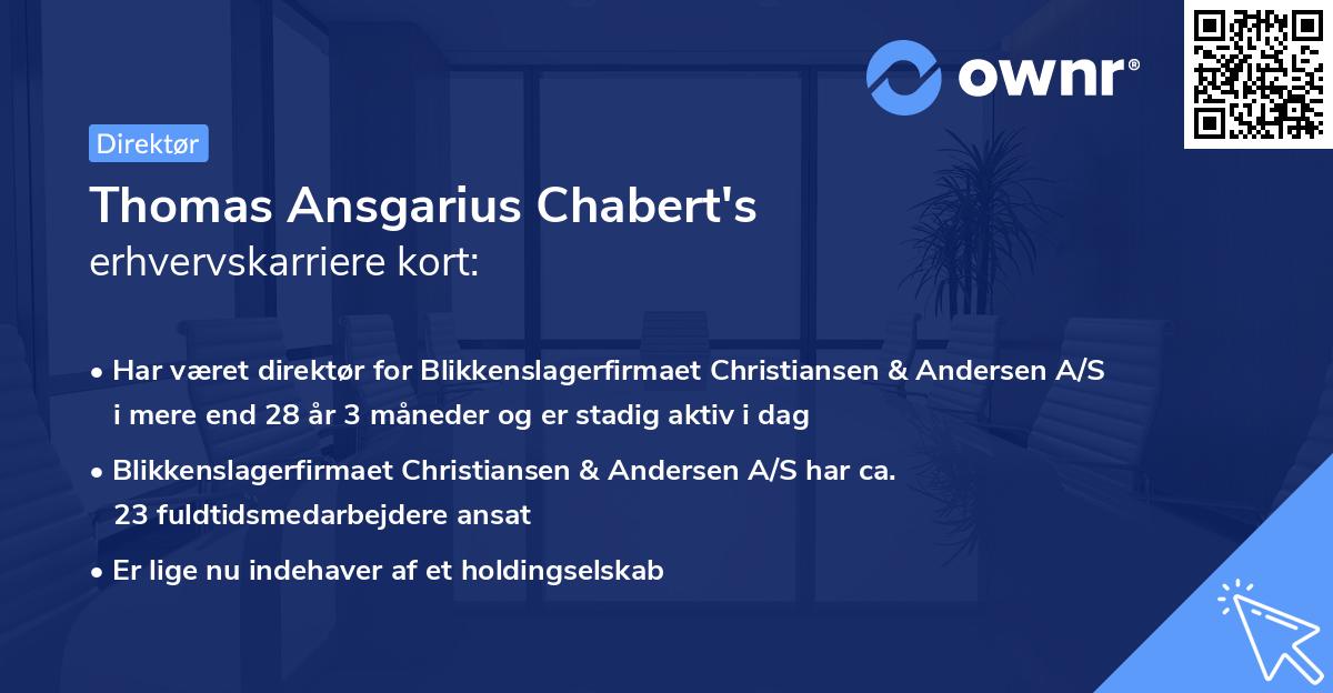 Thomas Ansgarius Chabert's erhvervskarriere kort