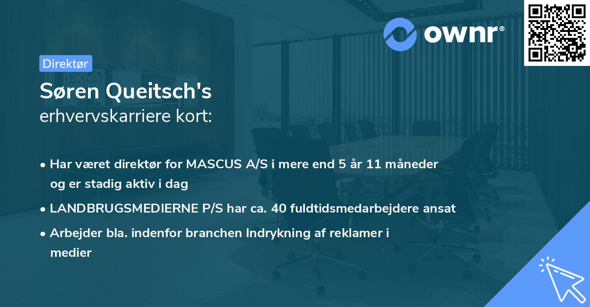Søren Queitsch's erhvervskarriere kort