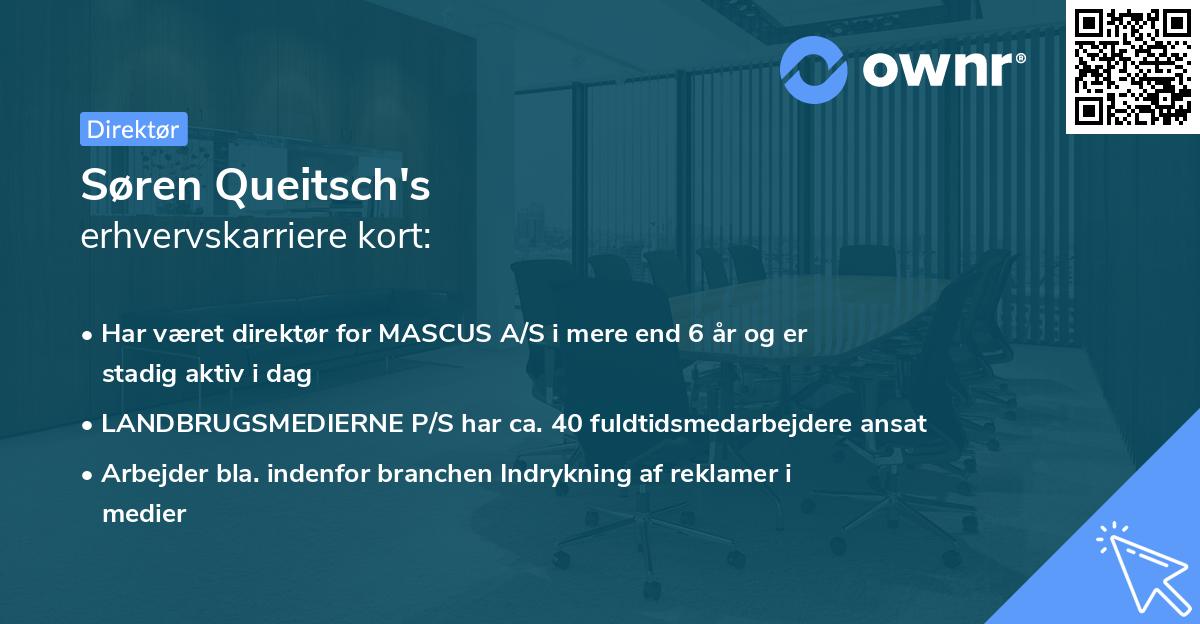 Søren Queitsch's erhvervskarriere kort
