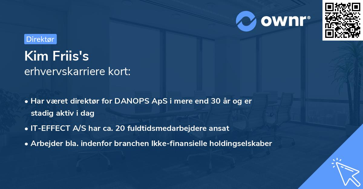 Kim Friis's erhvervskarriere kort
