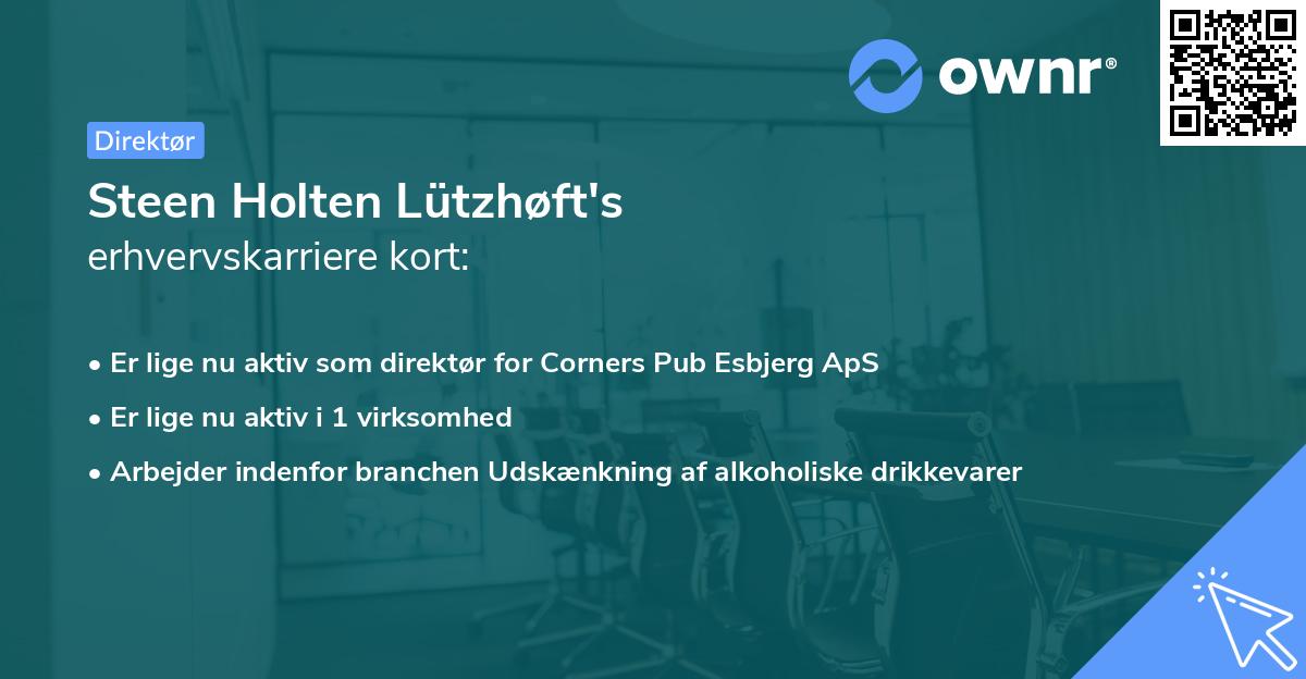 Steen Holten Lützhøft's erhvervskarriere kort