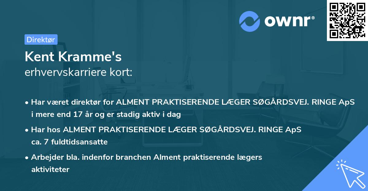 Kent Kramme's erhvervskarriere kort