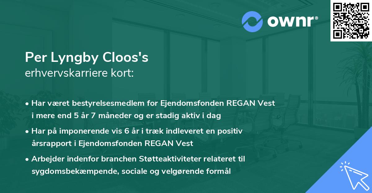 Per Lyngby Cloos's erhvervskarriere kort