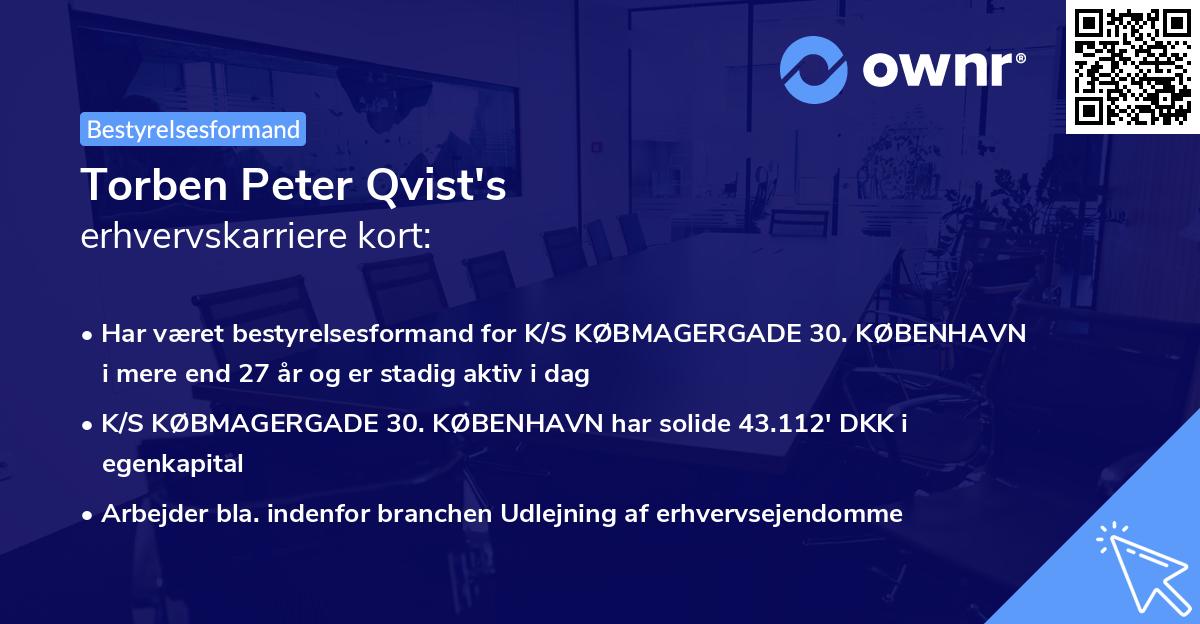 Torben Peter Qvist's erhvervskarriere kort