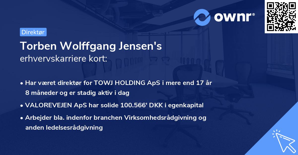 Torben Wolffgang Jensen's erhvervskarriere kort