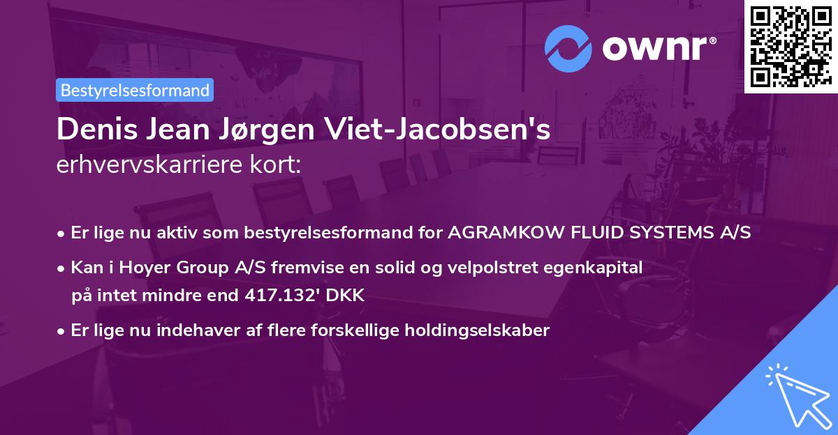 Denis Jean Jørgen Viet-Jacobsen's erhvervskarriere kort