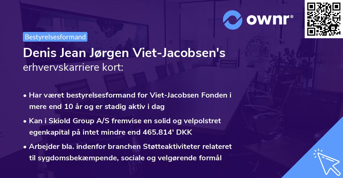Denis Jean Jørgen Viet-Jacobsen's erhvervskarriere kort