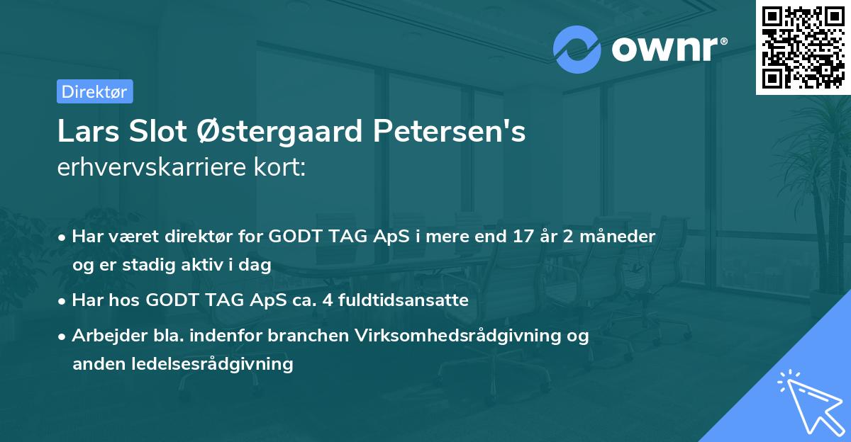 Lars Slot Østergaard Petersen's erhvervskarriere kort