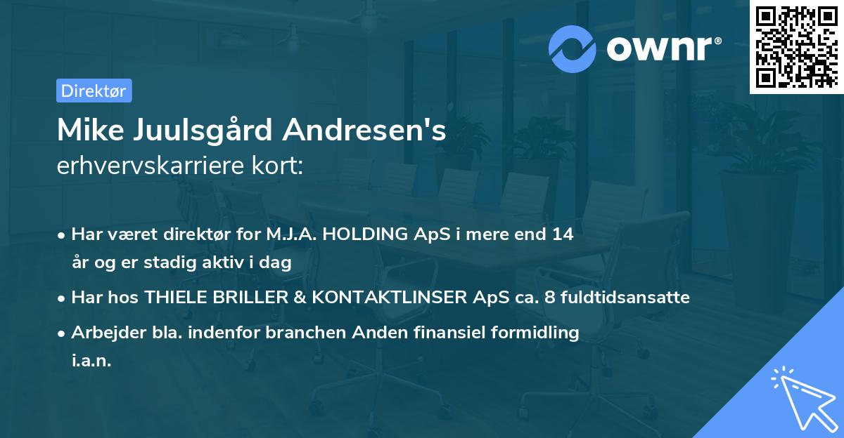 Mike Juulsgård Andresen's erhvervskarriere kort