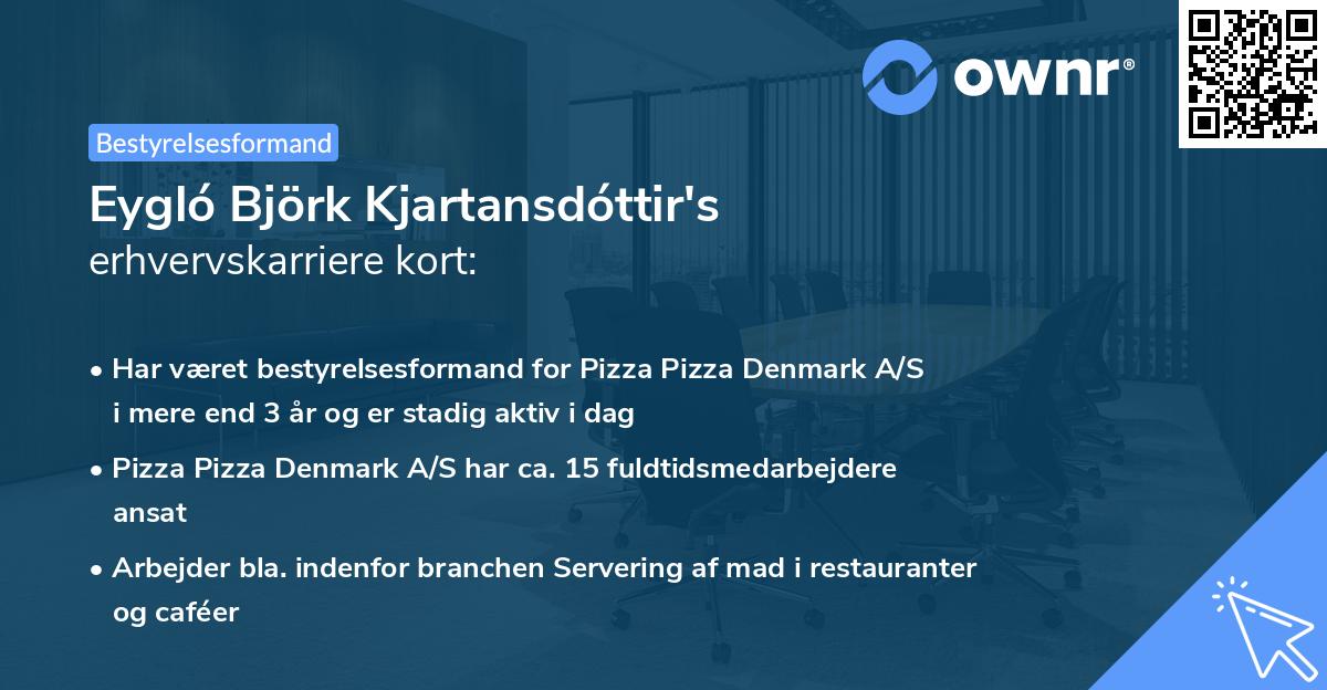 Eygló Björk Kjartansdóttir's erhvervskarriere kort