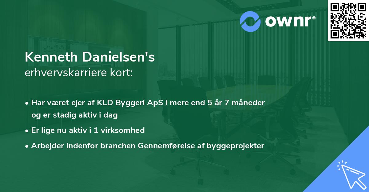 Kenneth Danielsen's erhvervskarriere kort