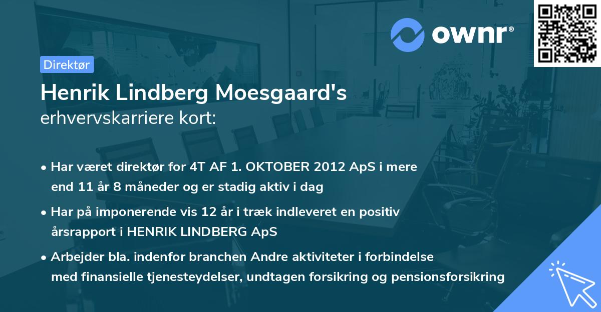Henrik Lindberg Moesgaard's erhvervskarriere kort