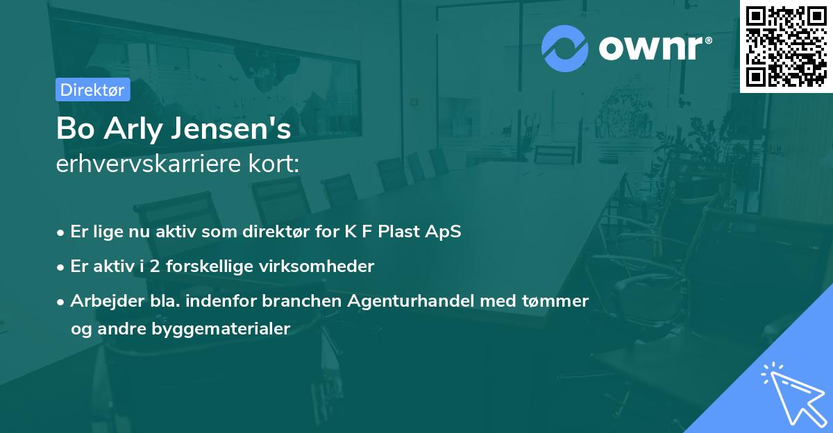 Bo Arly Jensen's erhvervskarriere kort