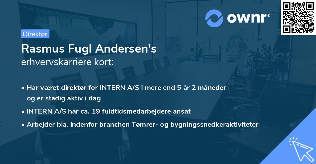 Rasmus Fugl Andersen's erhvervskarriere kort