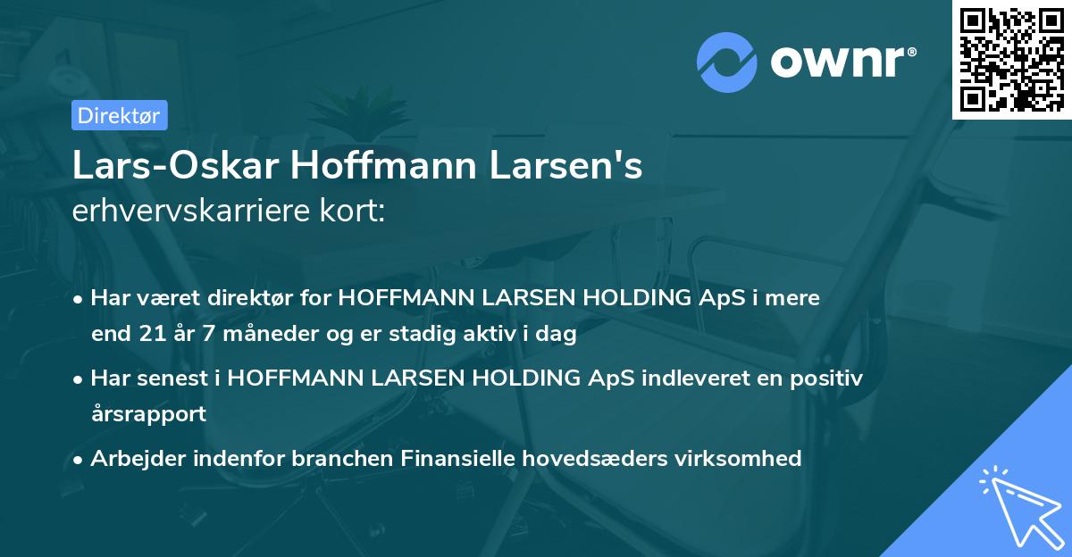 Lars-Oskar Hoffmann Larsen's erhvervskarriere kort