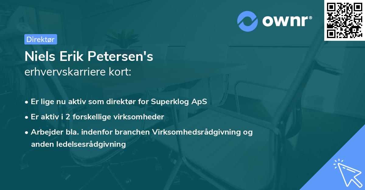 Niels Erik Petersen's erhvervskarriere kort