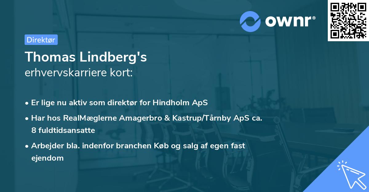 Thomas Lindberg's erhvervskarriere kort