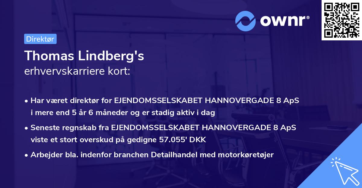 Thomas Lindberg's erhvervskarriere kort