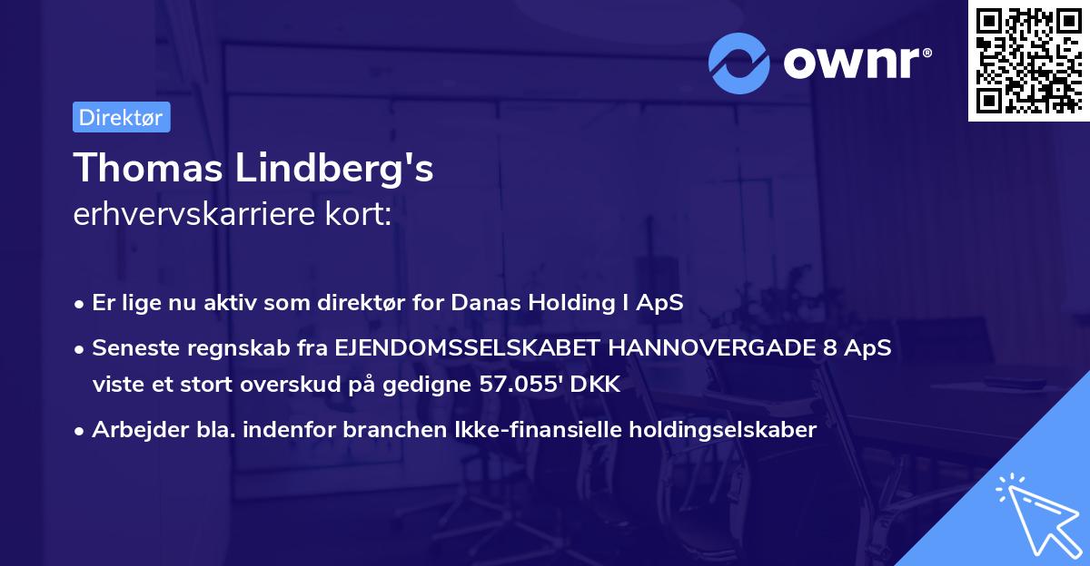 Thomas Lindberg's erhvervskarriere kort